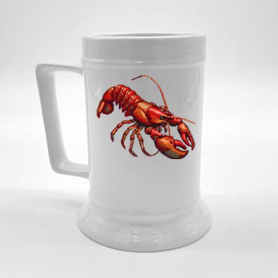 Lobster In Pixel Form Beer Stein