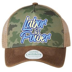 Labor Is Power Labour Movet Usa Canada American Workers Gift Legacy Tie Dye Trucker Hat