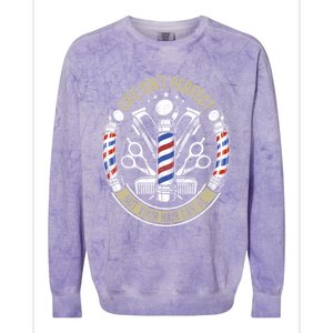 Life Isn't Perfect But Your Hair Can Be Barber Hair Stylist Gift Colorblast Crewneck Sweatshirt