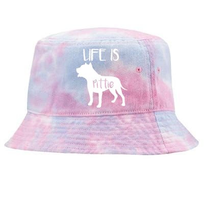 Life Is Pittie, Pitbull Terrier Dog Lover Dad Mom Boy Girl Tie-Dyed Bucket Hat