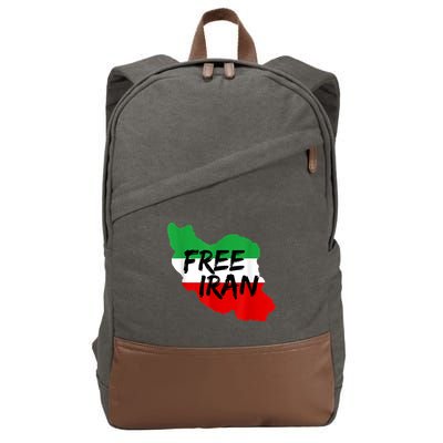 Love Iran Persian Freedom Free Iran Cotton Canvas Backpack