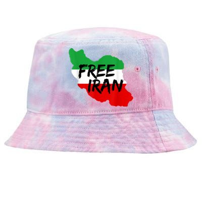 Love Iran Persian Freedom Free Iran Tie-Dyed Bucket Hat