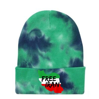 Love Iran Persian Freedom Free Iran Tie Dye 12in Knit Beanie