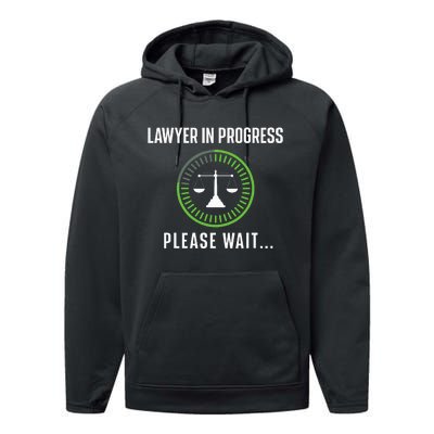 Lawyer In Progress Please Wait Attorney Law School Degree Performance Fleece Hoodie