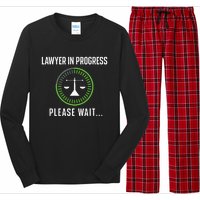 Lawyer In Progress Please Wait Attorney Law School Degree Long Sleeve Pajama Set