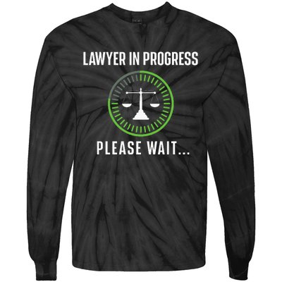 Lawyer In Progress Please Wait Attorney Law School Degree Tie-Dye Long Sleeve Shirt