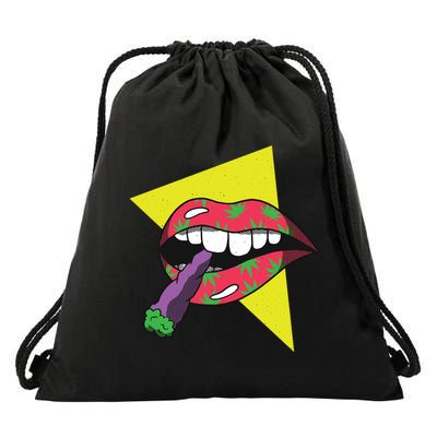 Lips Joint Drawstring Bag