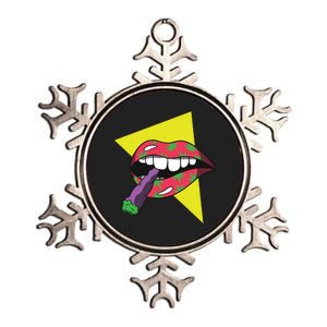 Lips Joint Metallic Star Ornament