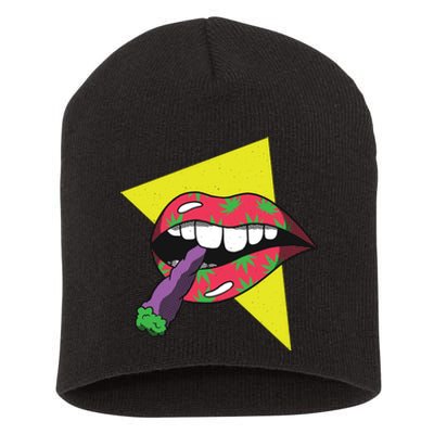 Lips Joint Short Acrylic Beanie