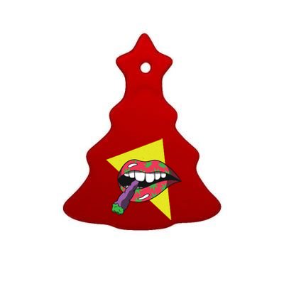 Lips Joint Ceramic Tree Ornament