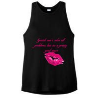 Lipstick Can't Solve All Pretty Problems But It's A Good Start Ladies PosiCharge Tri-Blend Wicking Tank