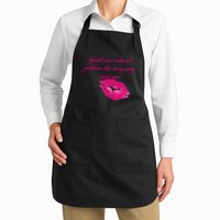 Lipstick Can't Solve All Pretty Problems But It's A Good Start Full-Length Apron With Pockets