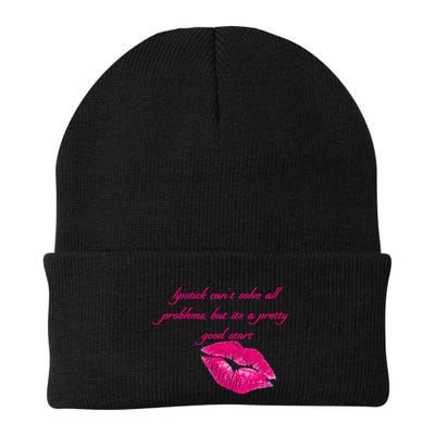 Lipstick Can't Solve All Pretty Problems But It's A Good Start Beanie