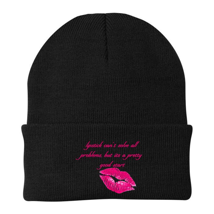 Lipstick Can't Solve All Pretty Problems But It's A Good Start Beanie