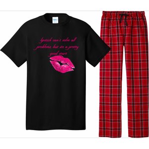 Lipstick Can't Solve All Pretty Problems But It's A Good Start Pajama Set