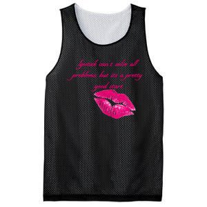 Lipstick Can't Solve All Pretty Problems But It's A Good Start Mesh Reversible Basketball Jersey Tank