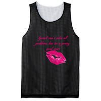 Lipstick Can't Solve All Pretty Problems But It's A Good Start Mesh Reversible Basketball Jersey Tank