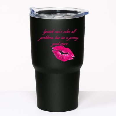 Lipstick Can't Solve All Pretty Problems But It's A Good Start Tumbler