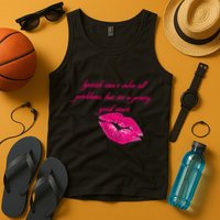 Lipstick Can't Solve All Pretty Problems But It's A Good Start Tank Top