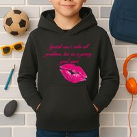 Lipstick Can't Solve All Pretty Problems But It's A Good Start Kids Hoodie