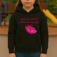 Lipstick Can't Solve All Pretty Problems But It's A Good Start Kids Hoodie