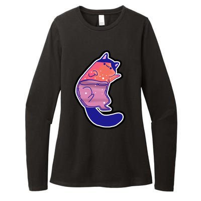 Liquid Cat Womens CVC Long Sleeve Shirt