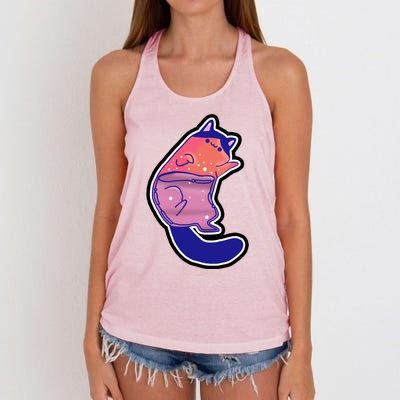 Liquid Cat Women's Knotted Racerback Tank