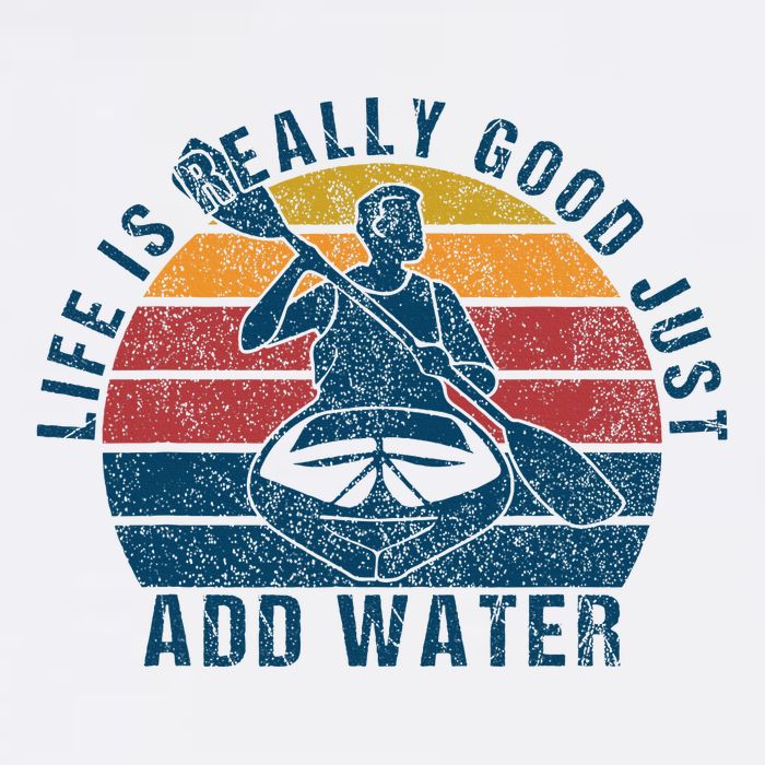 Life Is Really Good Just Add Water Kayaking Kayak Outdoor Flatbill Hat