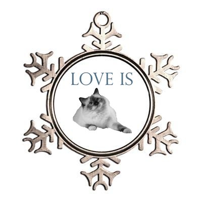 Love Is Ragdoll Cat Gift Metallic Star Ornament