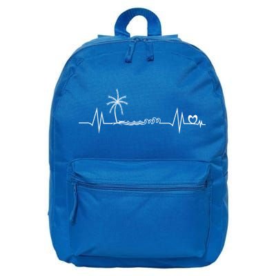 Life Is Really Good Beach Heartbeat Summer Beach Vacation Great Gift 16 in Basic Backpack