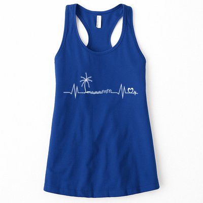 Life Is Really Good Beach Heartbeat Summer Beach Vacation Great Gift Womens Tank Top