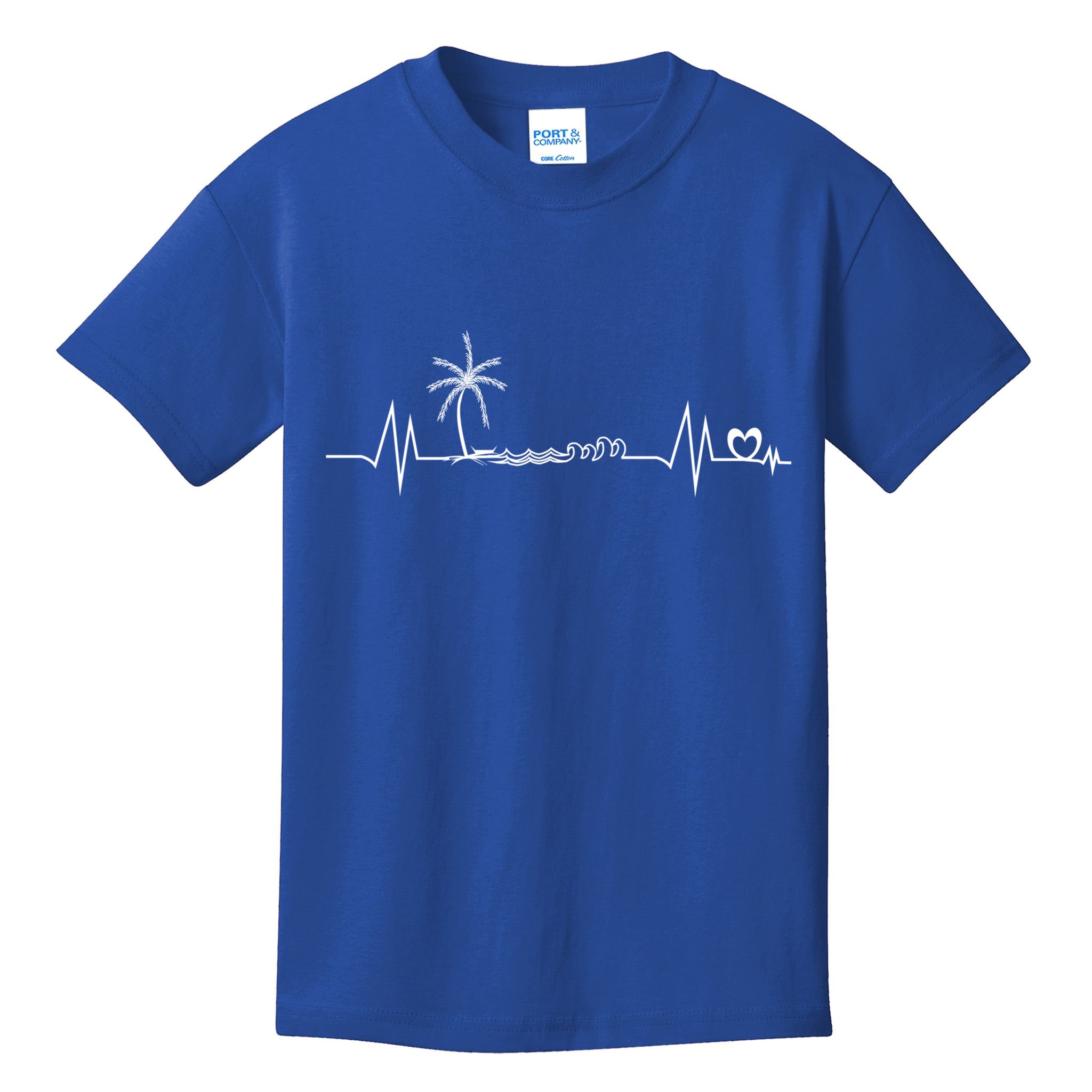 Life Is Really Good Beach Heartbeat Summer Beach Vacation Great Gift Kids T-Shirt