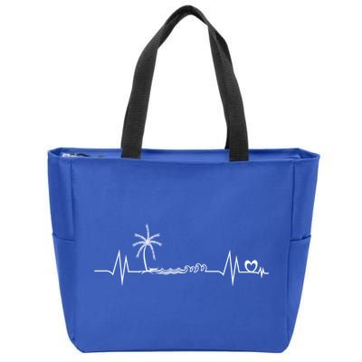 Life Is Really Good Beach Heartbeat Summer Beach Vacation Great Gift Zip Tote Bag