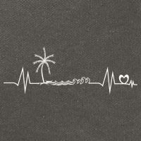 Life Is Really Good Beach Heartbeat Summer Beach Vacation Great Gift Cotton Canvas Backpack