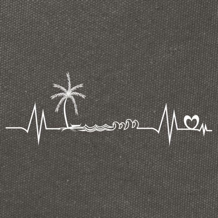 Life Is Really Good Beach Heartbeat Summer Beach Vacation Great Gift Cotton Canvas Backpack