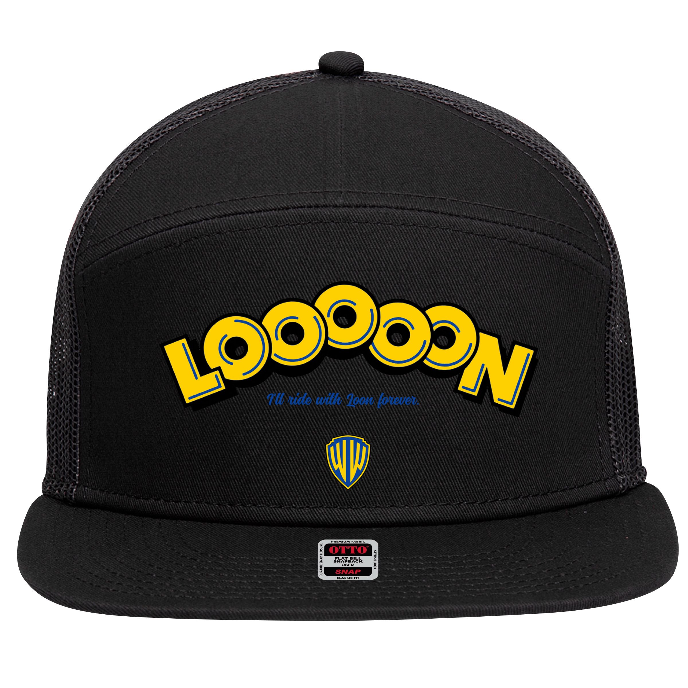 Looooon Ill Ride With Loon Forever 7 Panel Mesh Trucker Snapback Hat