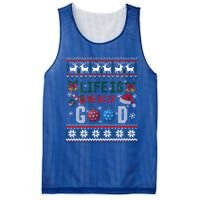 Life Is Really Good Christmas Ugly Xmas Sweater Great Gift Mesh Reversible Basketball Jersey Tank