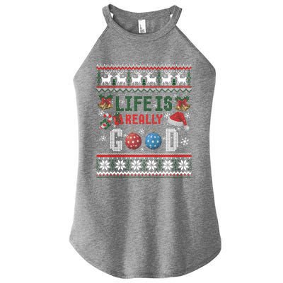 Life Is Really Good Christmas Ugly Xmas Sweater Great Gift Women’s Perfect Tri Rocker Tank