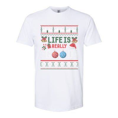 Life Is Really Good Christmas Ugly Xmas Sweater Great Gift Softstyle® CVC T-Shirt