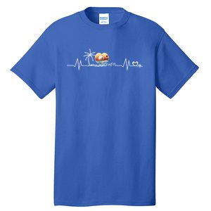 Life Is Really Good Beach Heartbeat Summer Beach Vacation Gift Tall T-Shirt