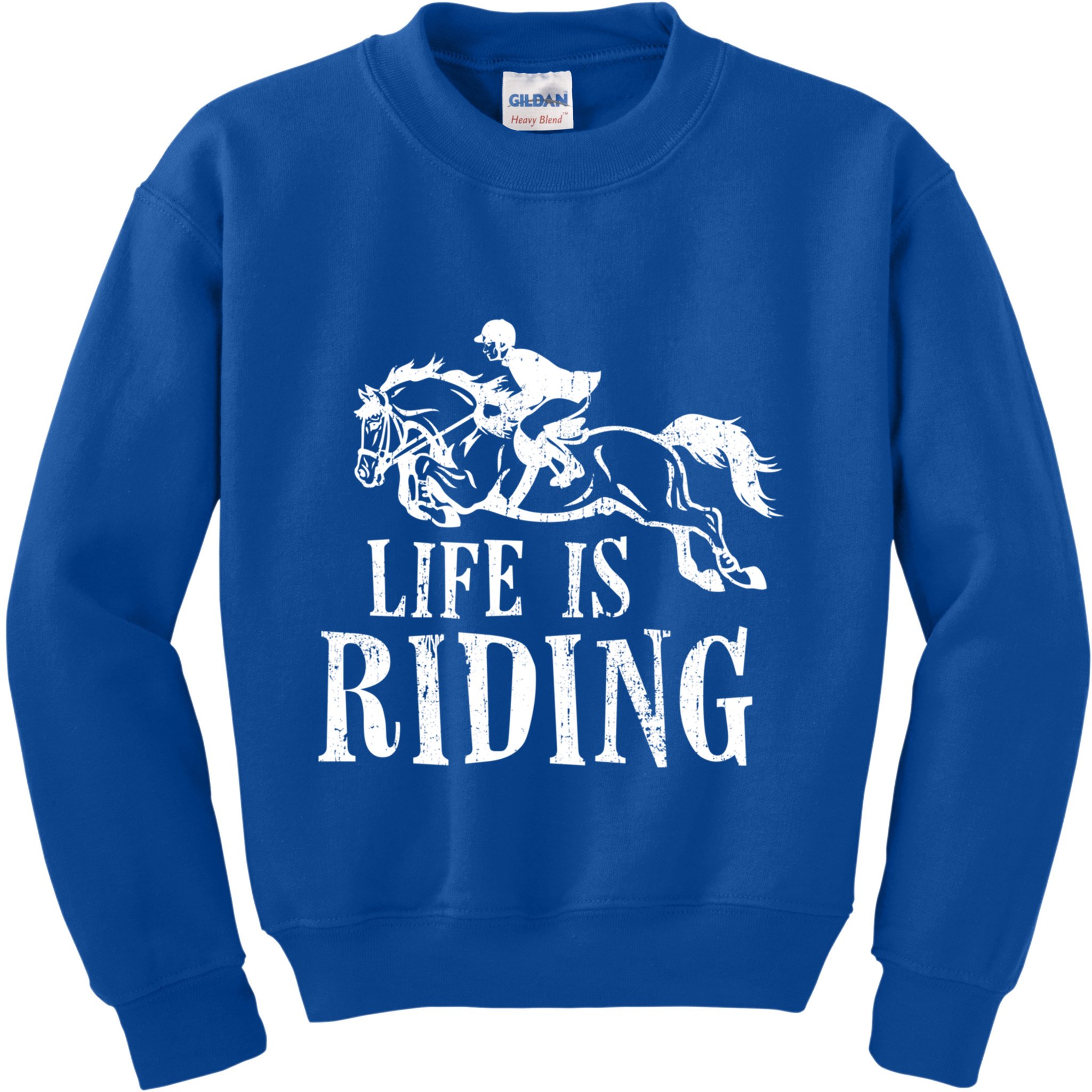 Life Is Riding Horses Equestrian Rider Show Jumper Mom Gift Kids Sweatshirt