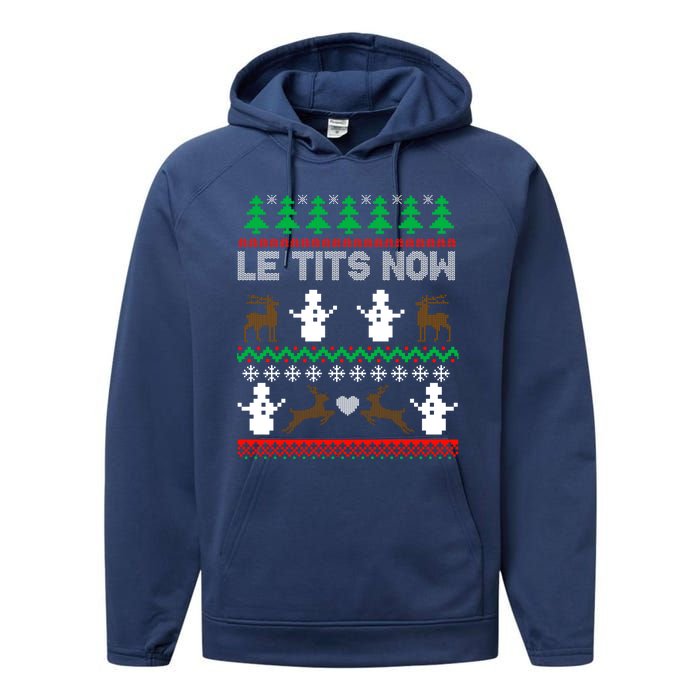 Let It Snow Gift For Xmas Performance Fleece Hoodie