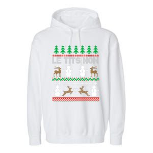 Let It Snow Gift For Xmas Garment-Dyed Fleece Hoodie