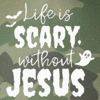 Life Is Scary Without Jesus Ghost Christian Halloween Legacy Tie Dye Trucker Hat