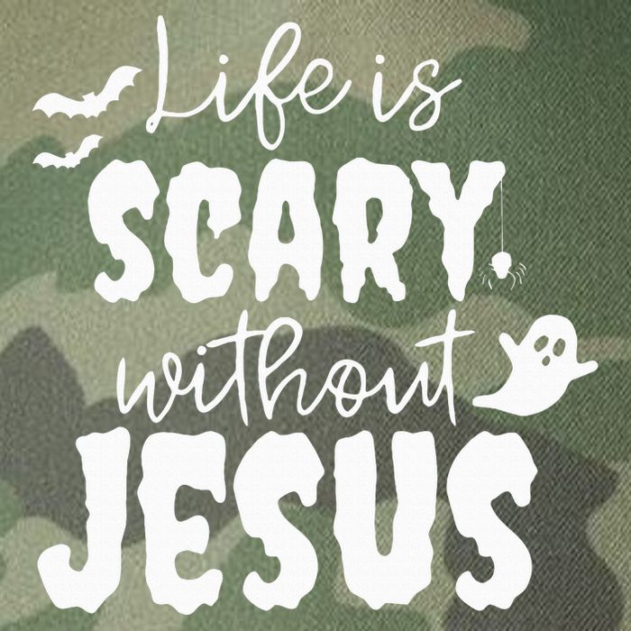 Life Is Scary Without Jesus Ghost Christian Halloween Legacy Tie Dye Trucker Hat