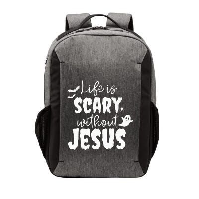 Life Is Scary Without Jesus Ghost Christian Halloween Vector Backpack
