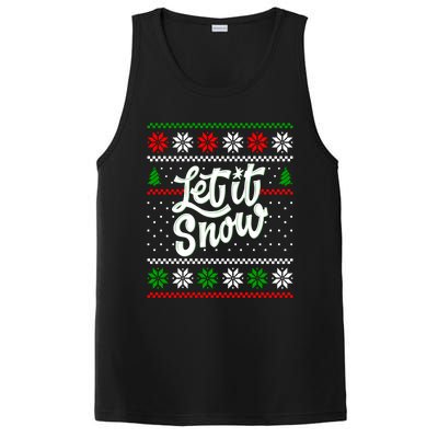 Let It Snow Christmas Funny Xmas Design Great Gift PosiCharge Competitor Tank