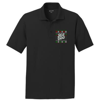 Let It Snow Christmas Funny Xmas Design Great Gift PosiCharge RacerMesh Polo