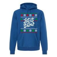 Let It Snow Christmas Funny Xmas Design Great Gift Premium Hoodie