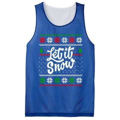 Let It Snow Christmas Funny Xmas Design Great Gift Mesh Reversible Basketball Jersey Tank